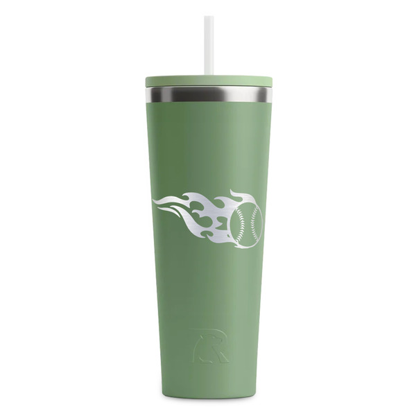 Baseball Light Green RTIC Everyday Tumbler - 28 oz. - Front