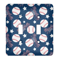 Baseball Light Switch Cover (2 Toggle Plate)