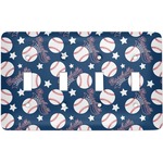 Baseball Light Switch Cover (4 Toggle Plate)