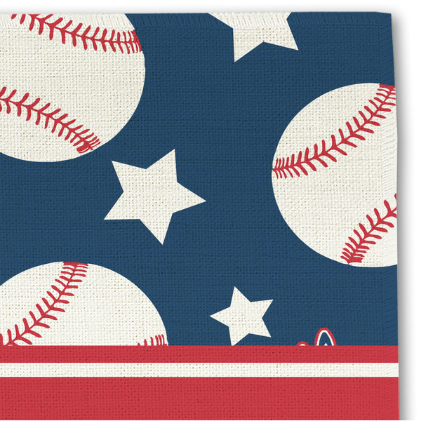 Baseball Linen Placemat - DETAIL