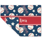 Baseball Double-Sided Linen Placemat - Single w/ Name or Text