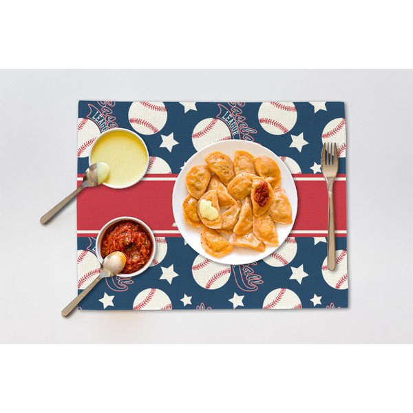 Baseball Linen Placemat - Lifestyle (single)