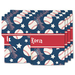 Baseball Linen Placemat w/ Name or Text