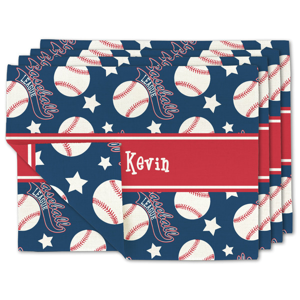 Custom Baseball Linen Placemat w/ Name or Text