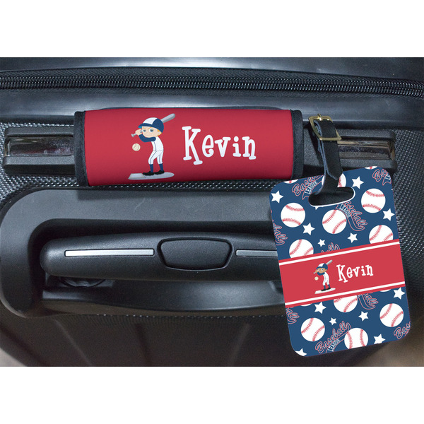 Baseball Luggage Wrap & Tag