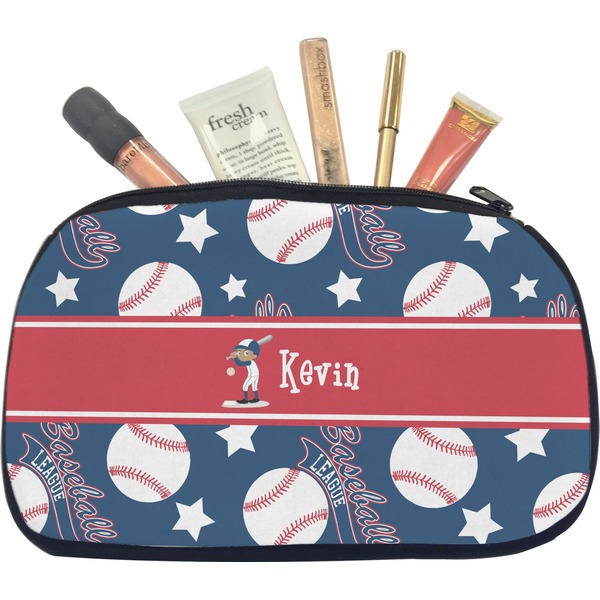 Custom Baseball Makeup / Cosmetic Bag - Medium (Personalized)