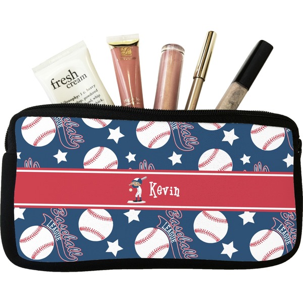Custom Baseball Makeup / Cosmetic Bag - Small (Personalized)