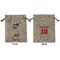 Baseball Medium Burlap Gift Bag - Front & Back (Personalized)