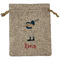 Baseball Medium Burlap Gift Bag - Front (Personalized)