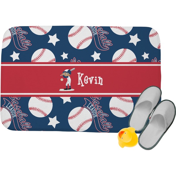 Custom Baseball Memory Foam Bath Mat (Personalized)