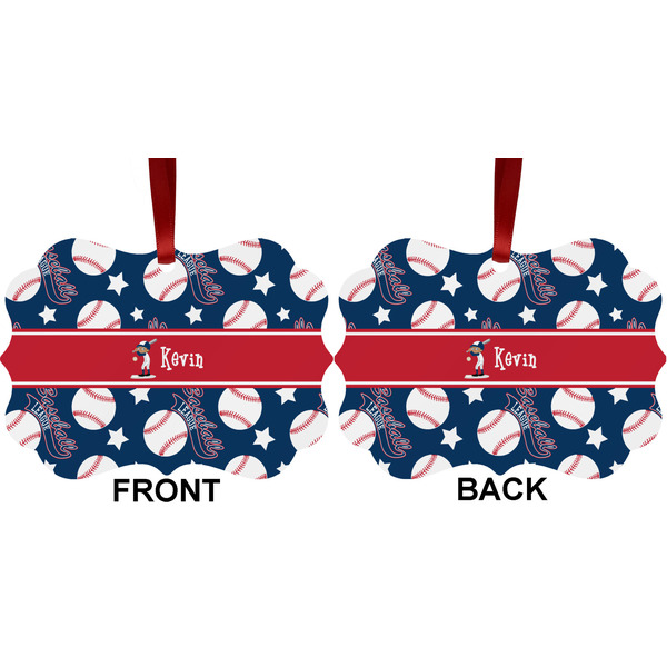 Baseball Metal Benilux Ornament - Front and Back (APPROVAL)