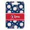 Baseball Metal Luggage Tag - Front Without Strap
