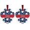 Baseball Metal Paw Ornament - Front and Back