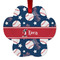 Baseball Metal Paw Ornament - Double Sided w/ Name or Text