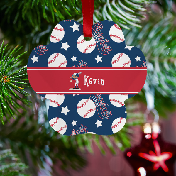 Baseball Metal Paw Ornament - Lifestyle