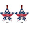 Baseball Metal Star Ornament - Front and Back