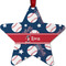 Baseball Metal Star Ornament - Front