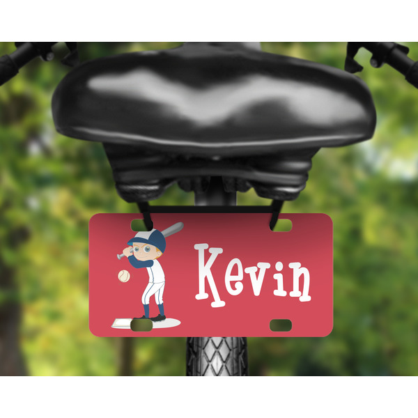 Baseball Mini License Plate on Bicycle