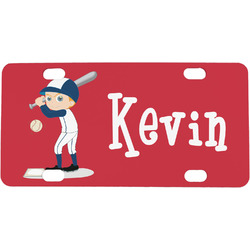 Baseball Mini / Bicycle License Plate (4 Holes) (Personalized)