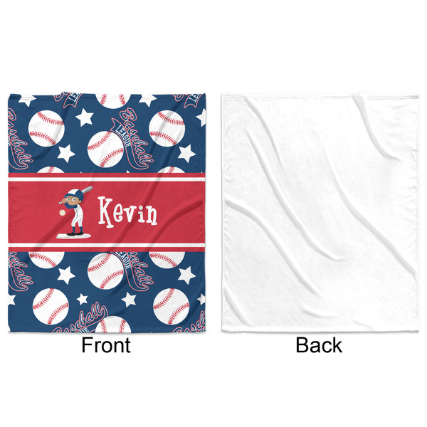 Baseball Minky Blanket - 50"x60" - Single Sided - Front & Back