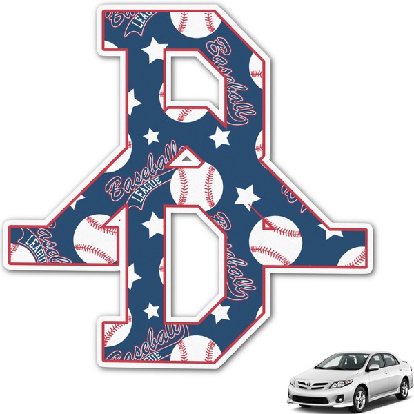 Custom Baseball Monogram Car Decal (Personalized)
