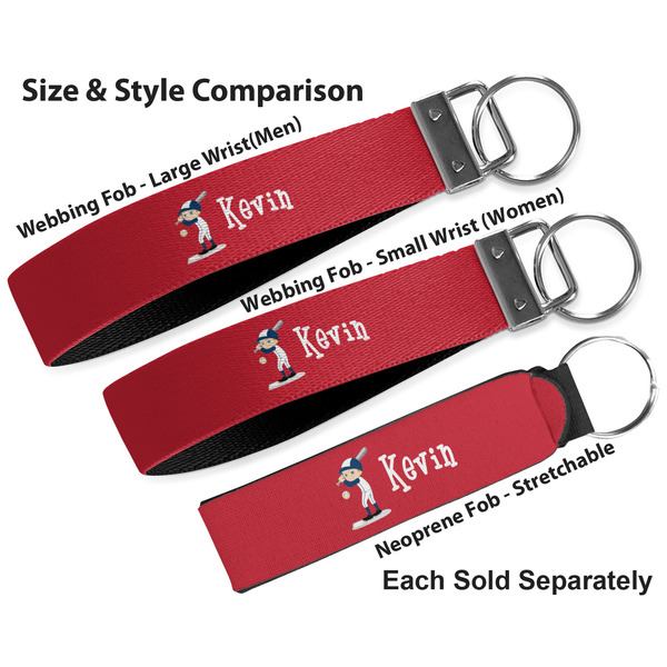 Baseball Multiple Key Ring comparison sizes