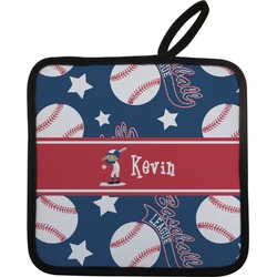 Baseball Pot Holder w/ Name or Text