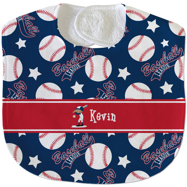 Baseball New Baby Bib - Closed and Folded