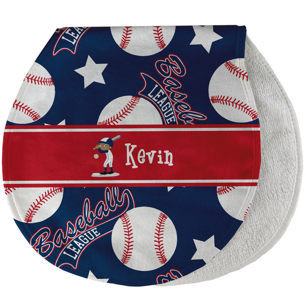 Baseball New Baby Burp Folded