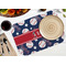 Baseball Octagon Placemat - Single front (LIFESTYLE) Flatlay