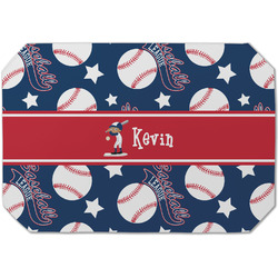 Baseball Dining Table Mat - Octagon (Single-Sided) w/ Name or Text