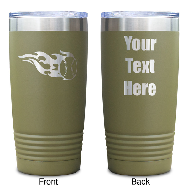 Baseball Olive Polar Camel Tumbler - 20oz - Double Sided - Approval