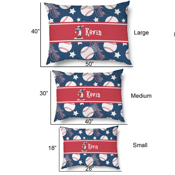 Baseball Outdoor Dog Beds - SIZE CHART