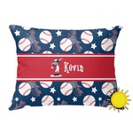 Baseball Outdoor Throw Pillow (Rectangular) (Personalized)