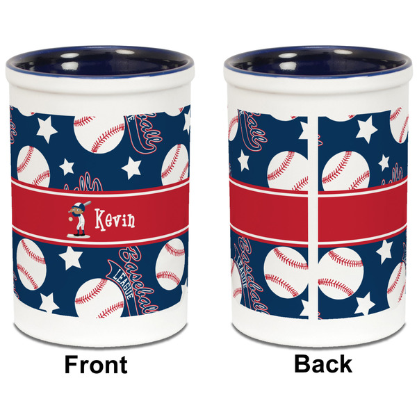 Baseball Pencil Holder - Blue - approval