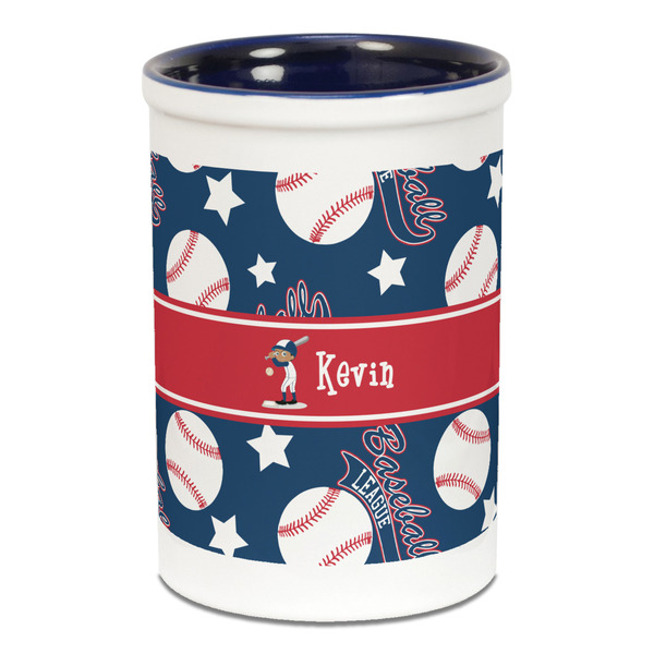 Baseball Pencil Holder - Blue