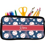 Baseball Neoprene Pencil Case - Small w/ Name or Text