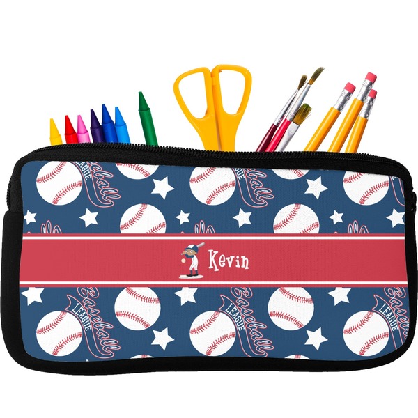 Custom Baseball Neoprene Pencil Case (Personalized)