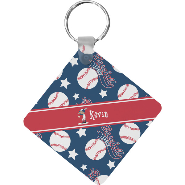 Custom Baseball Diamond Plastic Keychain w/ Name or Text