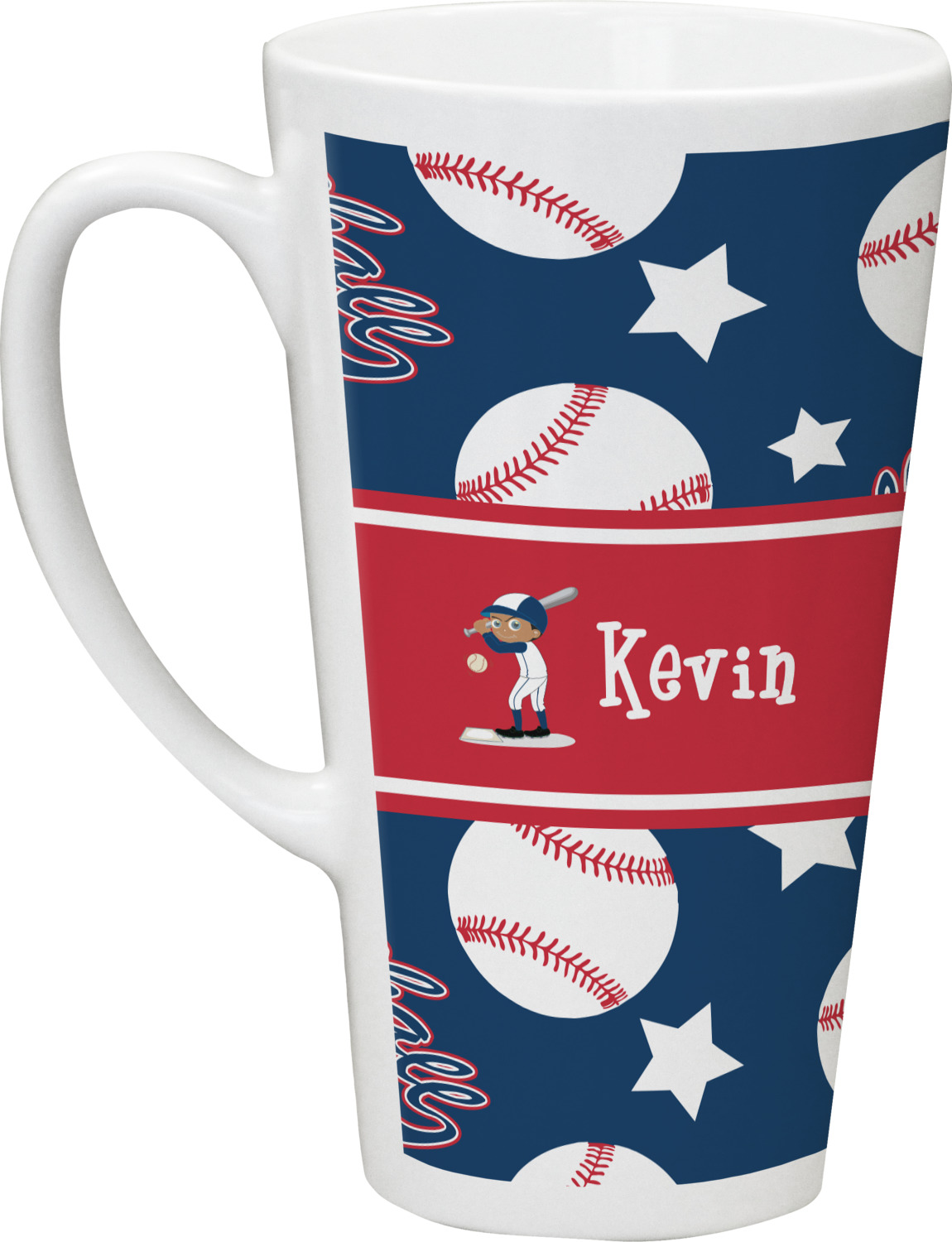 Baseball 16 Oz Latte Mug (Personalized) YouCustomizeIt