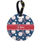 Baseball Plastic Luggage Tag - Round (Personalized)