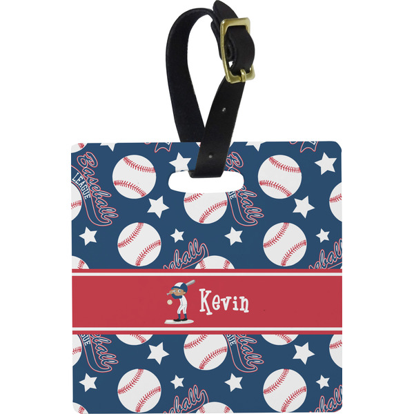 Baseball Personalized Square Luggage Tag