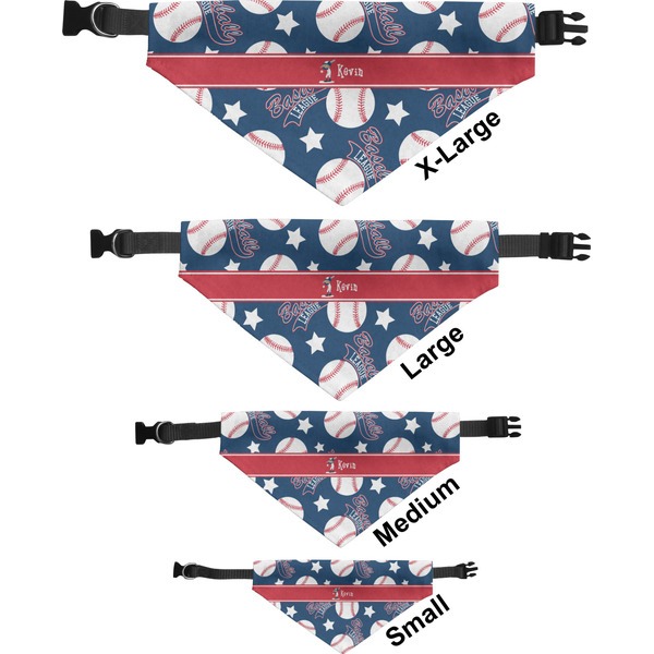 Baseball Pet Bandana Sizes