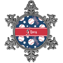 Baseball Vintage Snowflake Ornament (Personalized)
