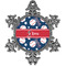 Baseball Vintage Snowflake Ornament (Personalized)