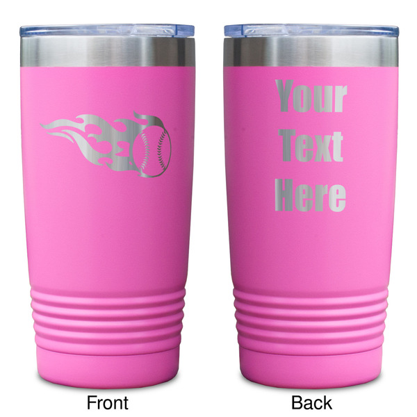 Baseball Pink Polar Camel Tumbler - 20oz - Double Sided - Approval