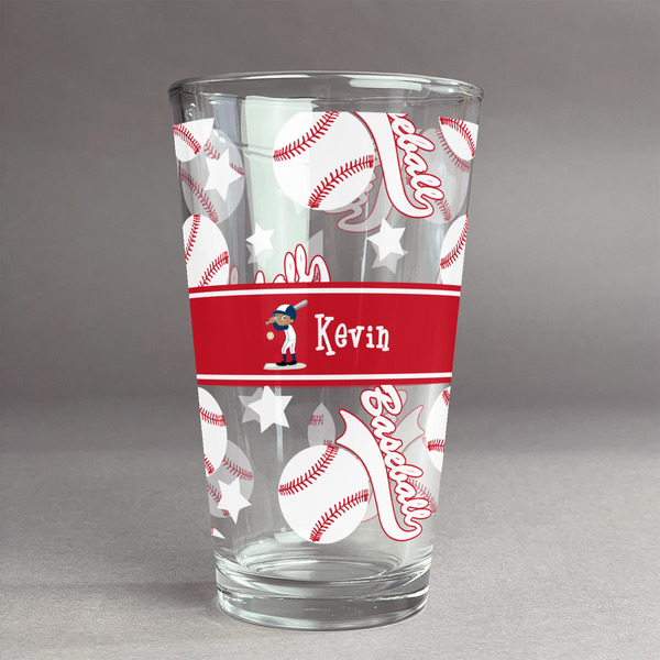 Custom Baseball Pint Glass - Full Print (Personalized)