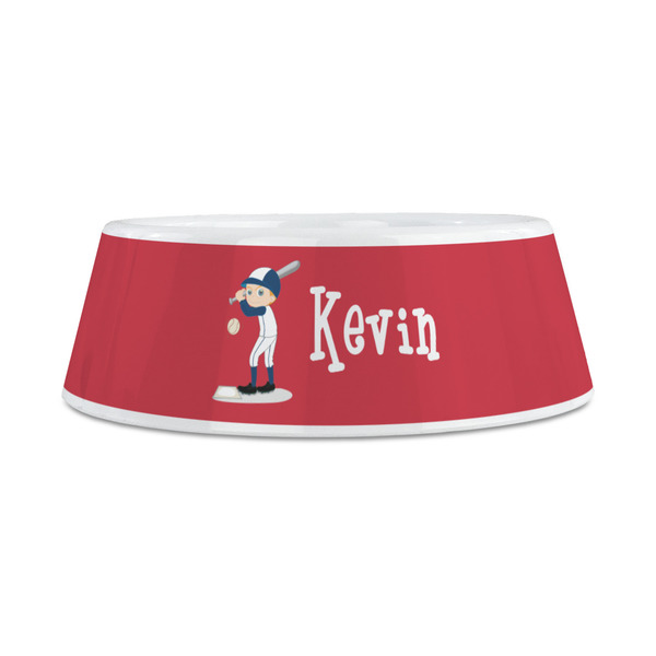 Baseball Plastic Dog Bowls - Medium - FRONT