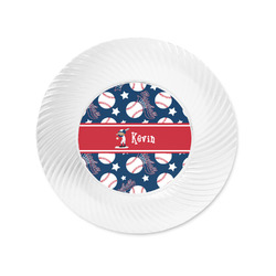 Baseball Plastic Party Appetizer & Dessert Plates - 6" (Personalized)