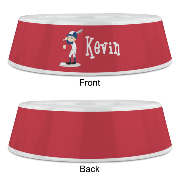 Baseball Plastic Pet Bowls - Large - APPROVAL